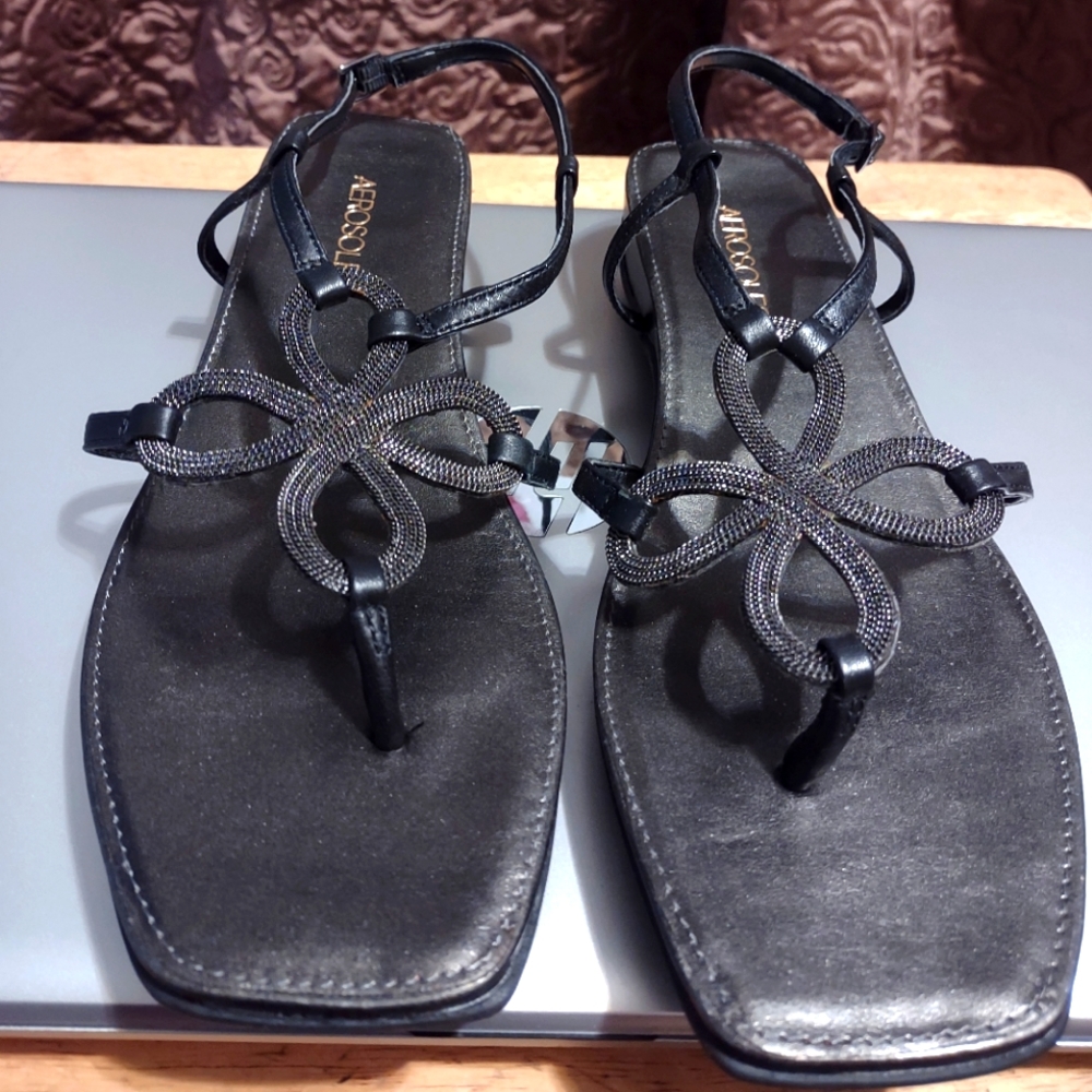 👠Aerosols Sandals, Black, Size 9M👠